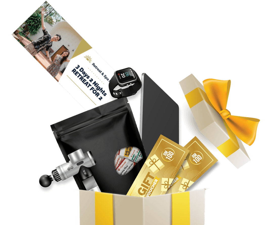 Prizes - Staycation, iPad, Smart Watch, Gift Vouchers and more